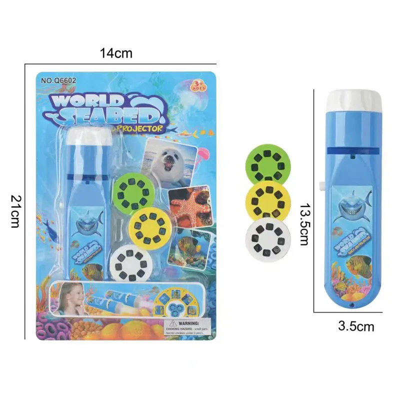 Handed Projector Learning Machine Toys For Children 48 animal letter projections Sound Flashlight And Projector