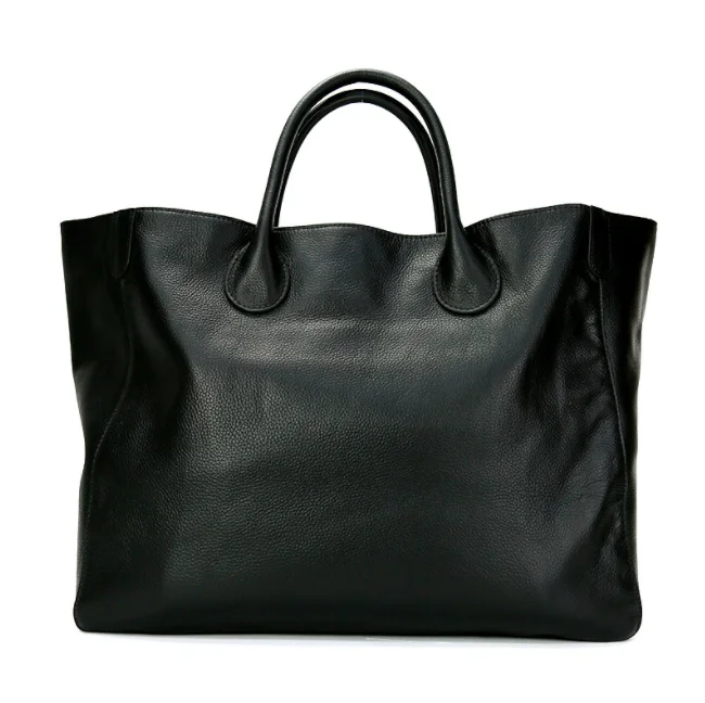 Luxury Genuine Leather European and American Tote Bag Handbag Fashionable Ladies Bags New Vintage Handbags Top Layer Cowhide