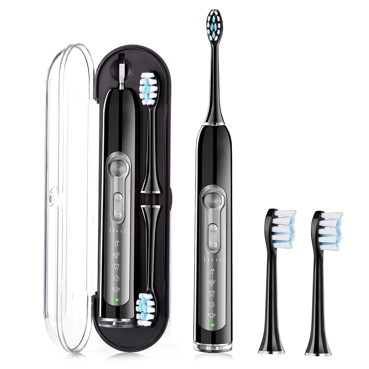 
Best Seller Sonic Rechargeable Electric Toothbrush with 3 Brush Heads for Adults, 5 Modes IPX7 Waterproof Electronic Toothbrush 