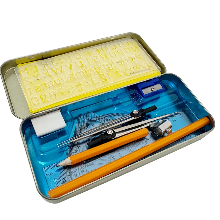 Factory Hot selling classic mathematical set 13pcs mathematic geometry set