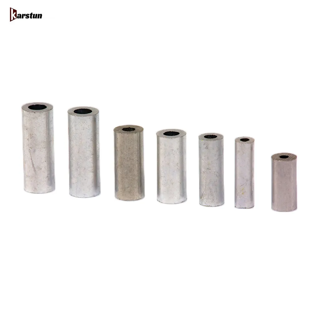 aluminous tube la pesca miracolosa single barrel crimp sleeves copper tube  fishing line leader rigging tackle