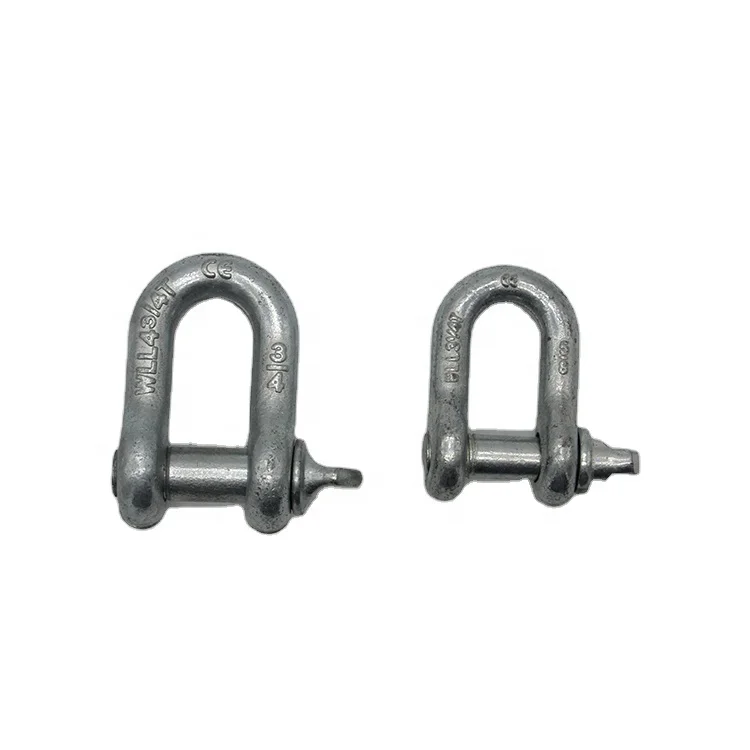 OEM Various Bow shackle Galvanized Stainless Steel Screw Pin 3/4 inch Anchor Shackle with safety bolt pin D shape shackles