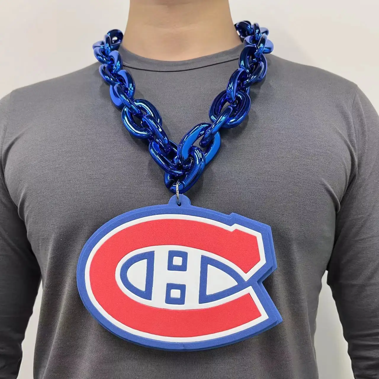 Custom Baseball Ice Hockey Football Club 8' NCAA Oversized Foam Necklace LOGO 3D EVA Foam Fan Chains