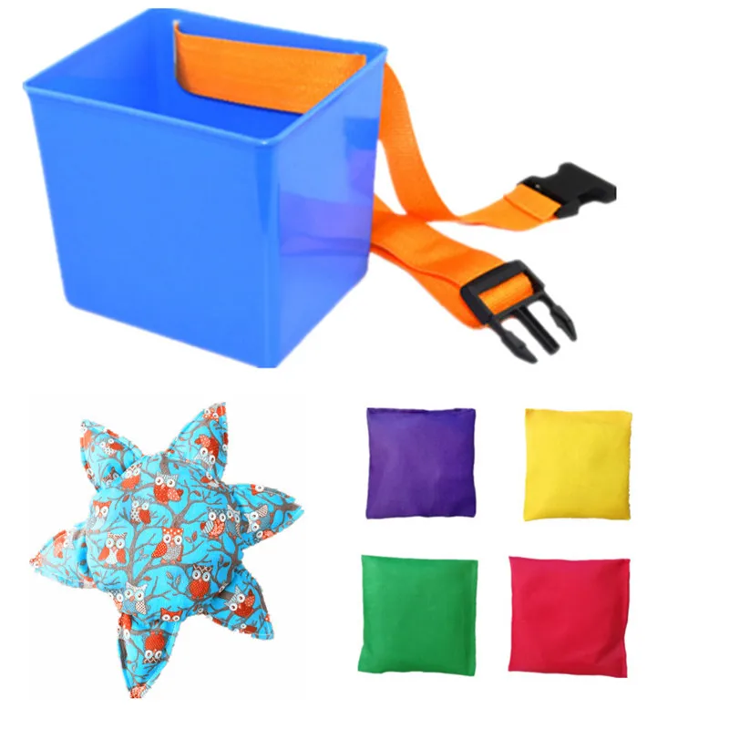 
Nylon square filling mini shaped cute punching Cornhole Toy Set Sack washer Hand Toss Games Weights Bean Bags for Kids 