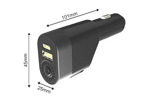 4-in-1 Life-Saving Car Charger Intelligent Window Breaker Seat Belt Cutting Negative Ion Purification Charging Press