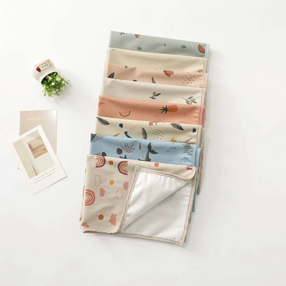 Soft PU Waterproof Baby Diaper Mat 90*70cm Washable Newborn Urine Pad Changing Pad Liners Reusable Picnic Travel Mats