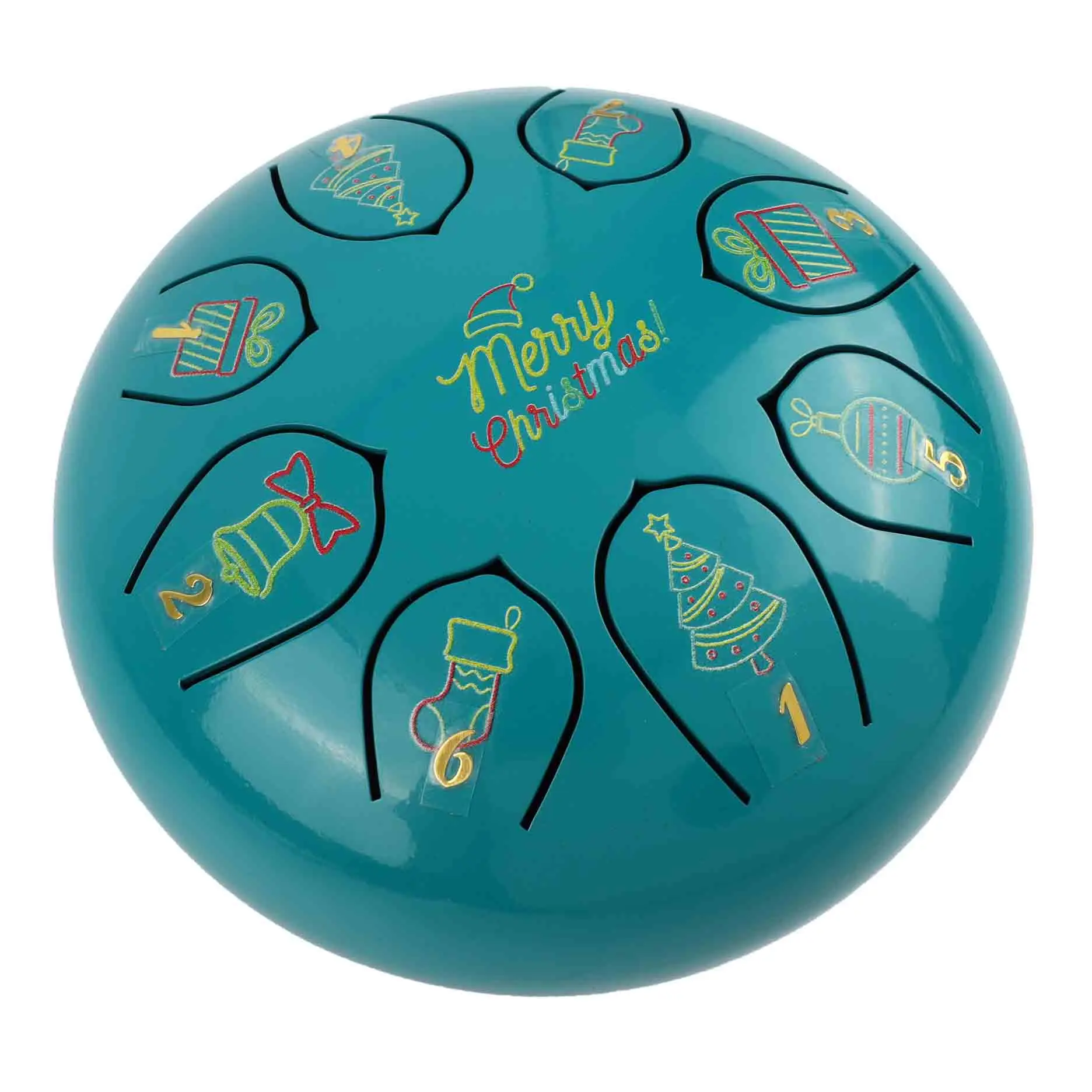 Рождественский стиль, высокое качество и низкая цена, светло-голубой, 6 дюймов, 8 языков, бак, ручная подставка, барабан для йоги, стальной барабан для языка