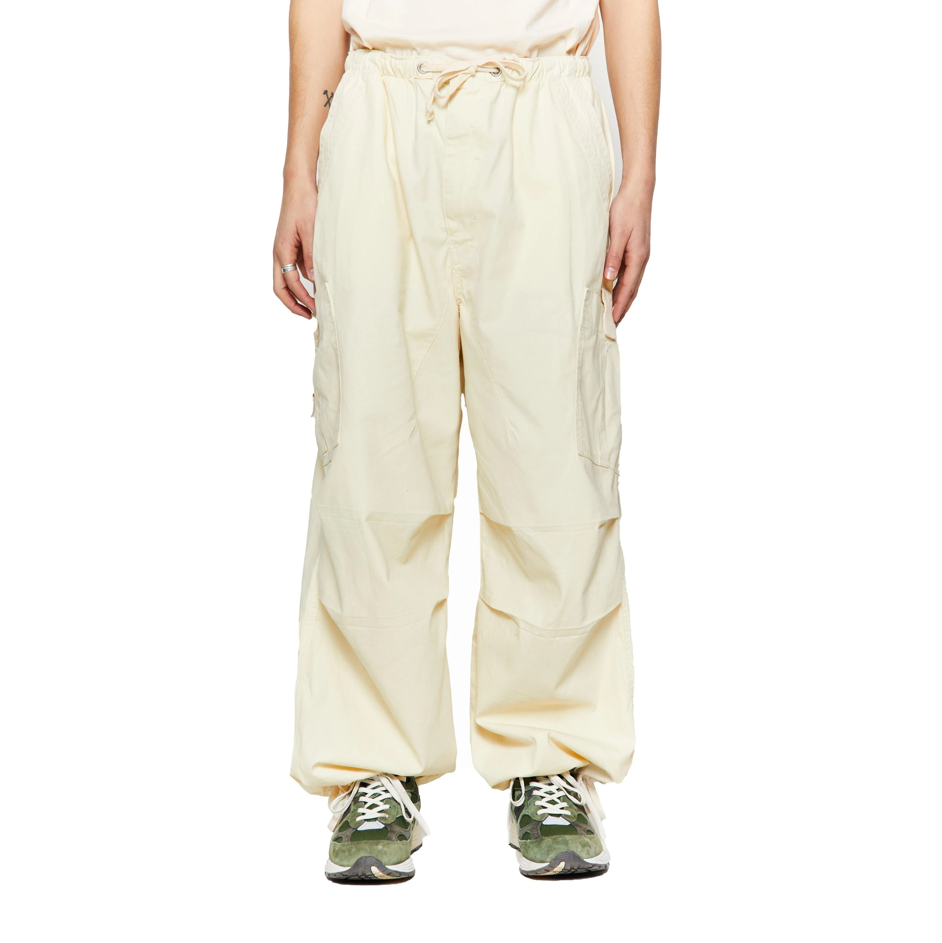Factory OEM Oversized Mens Casual Trousers Fit Parachute Pants Men Loose Waist Custom Color Plain Baggy Cargo Parachute Pants