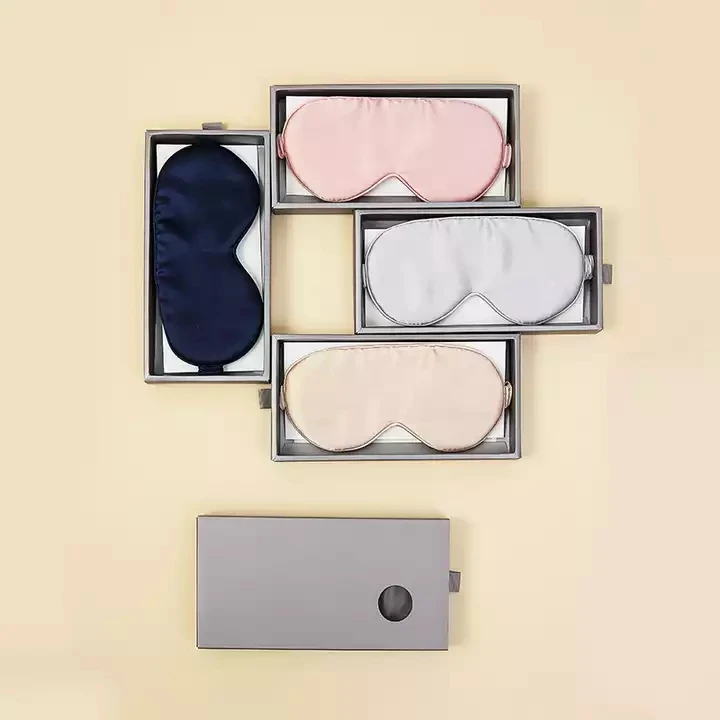 New Design Customized Luxury Colorful Travel Sleeping Silk Eye Mask Pure Mulberry Silk Sleep Eye Mask