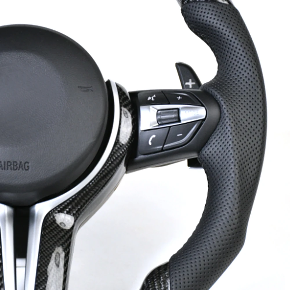 High Performance Audio Control Button Switch Direksiyon Carbon Fiber Steering Wheel For BMW convertible f12 6 series f30 f35 f80