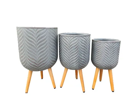 Изысканный новый набор цветочных горшков 3 Оптовые садовые горшки для садовых горшков для посадки легче сделать воздух и экологически чистый цветочный горшок