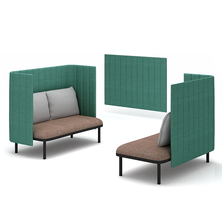 High Partition Back Soundproof Private Chatting Reception Lounge Sofa Seating Waiting Rooms Modern Office Sofa Meeting Pod