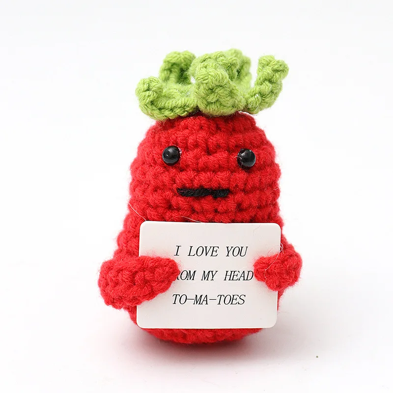 Handmade Toys Keychain whole sale dolls yarn doll cute plush kids gift positive potato Crochet vegetables