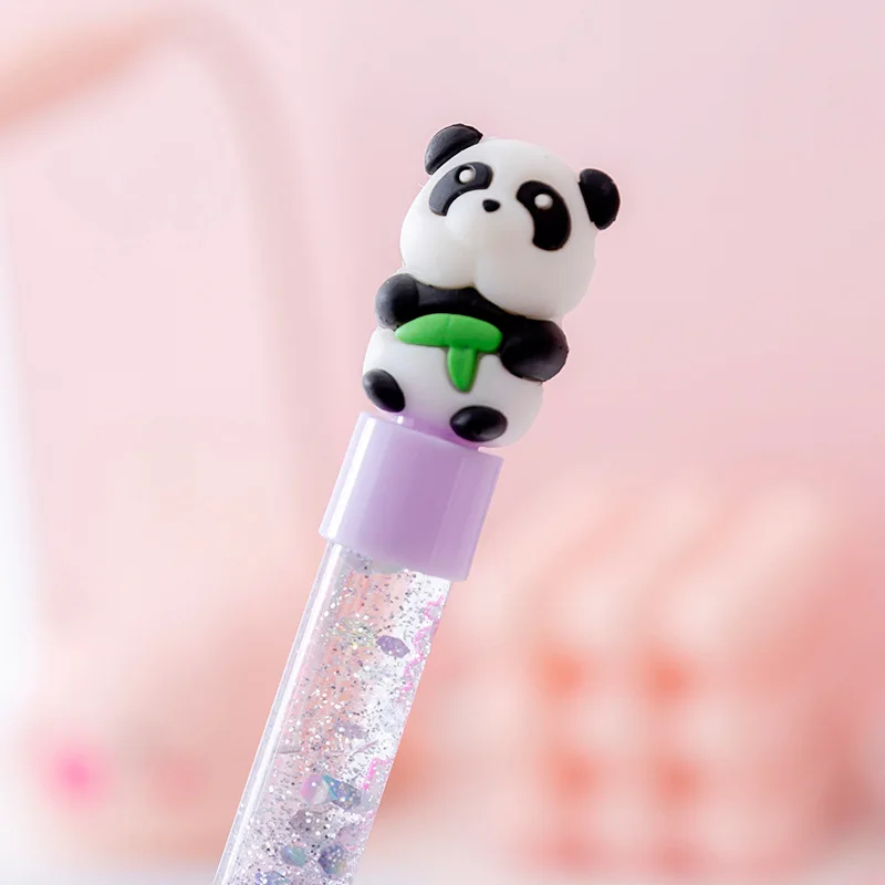 Kawaii Moon Star Unicorn Liquid Quicksand Glitter Gel Pen Neutral Pen Sequins Decorate Signature Pen