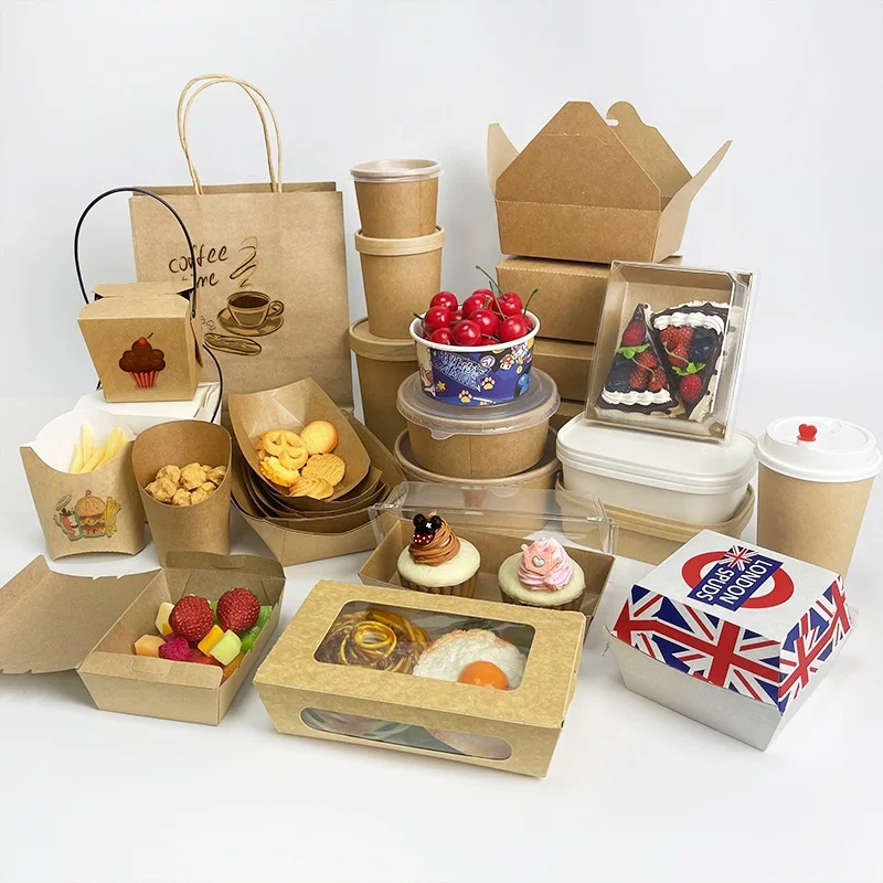Hot selling food packaging black/wood color cardboard paperboard cake cheese platter paper kraft box with window lid