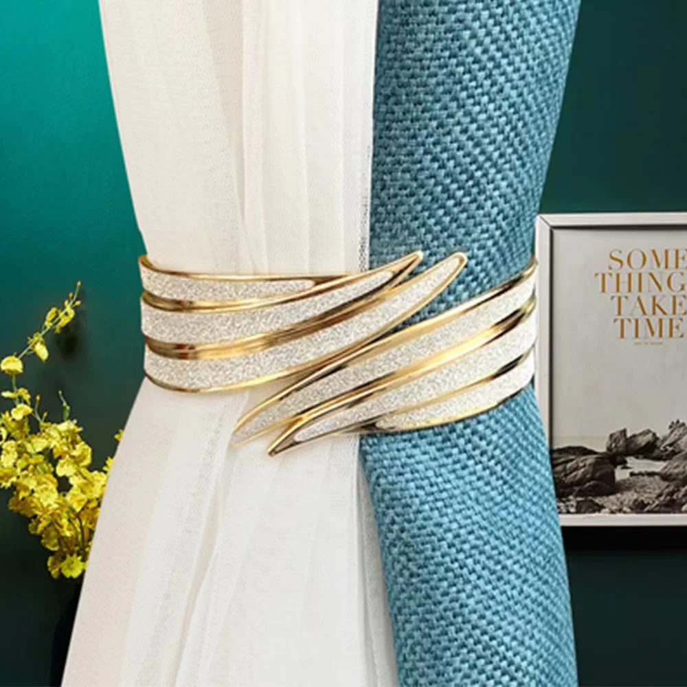 New curtain straps, metal full diamond wings, spring curtain buckles, curtain clip ropes, one piece for distribution