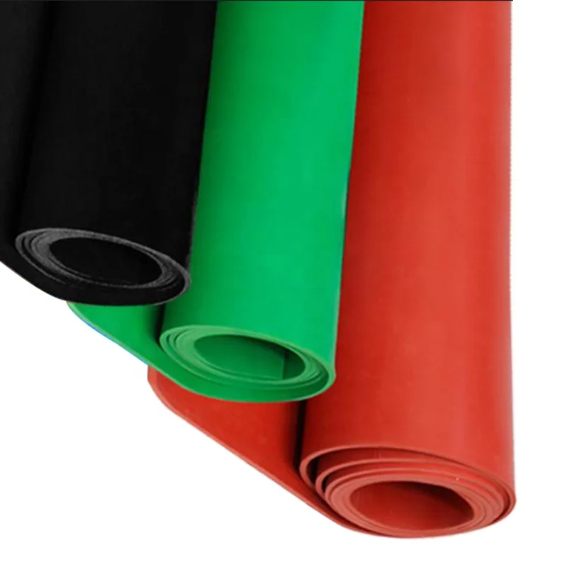 0.5mm 1mm 1.5mm green heat resistance silicone rubber sheet