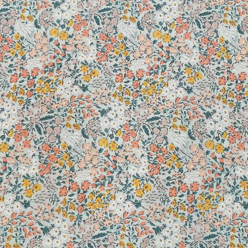 sourcing Spot couture dress tide of South Korea silk fabric garment printing floral cloth polyester floral fabric