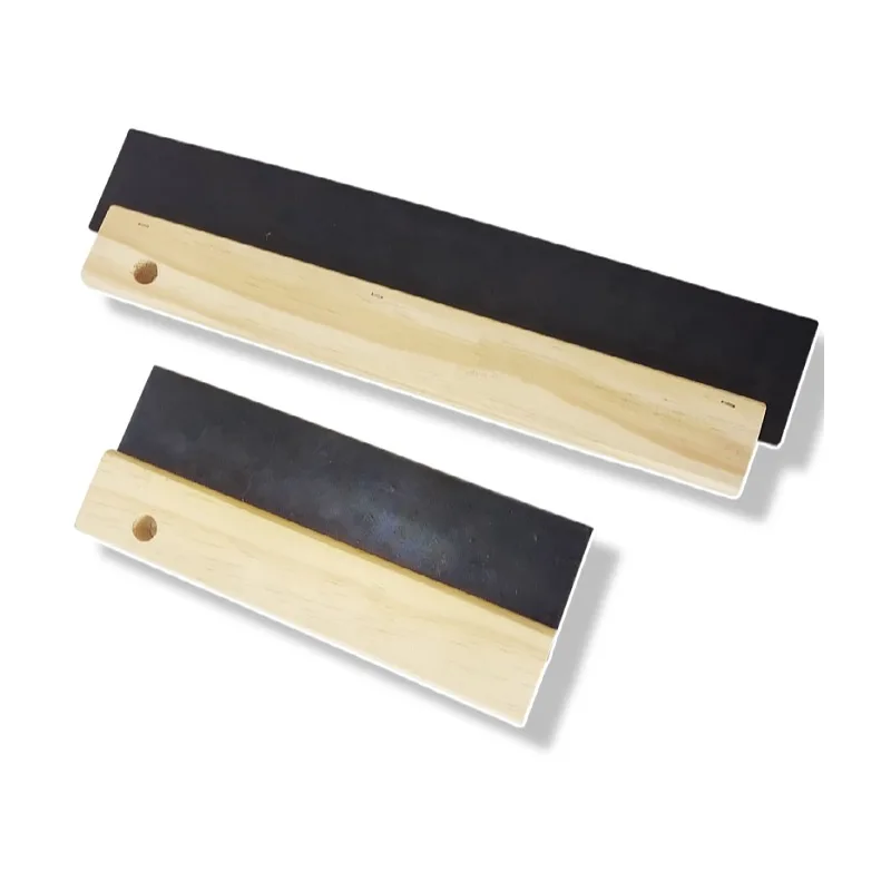 150mm/180mm/200mm wooden handle wide rubber scraper Squeegee Blade With Wood Handle Construction Tools Clean Putty Knife
