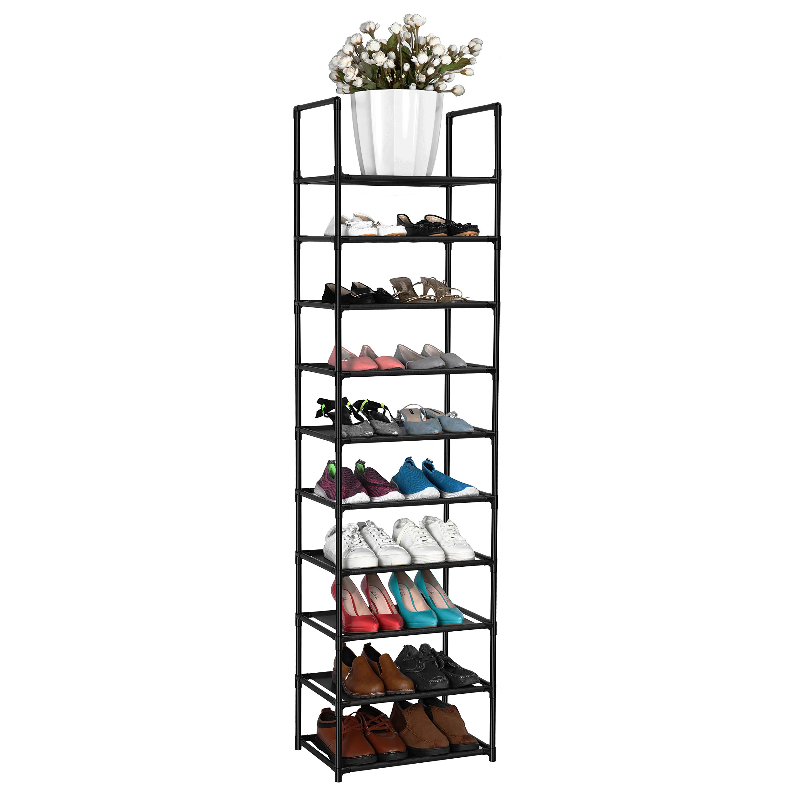 Manufacturer New Sale Foldable Plastic Shoe Rack Custom Multiple Sizes And Colors Capacity Plastic Shoe Rack