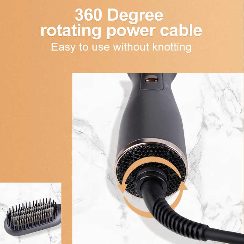  OEM ODM Customized 3 m Hair Straightener Comb in 1 Dryer Styling Brush 600w