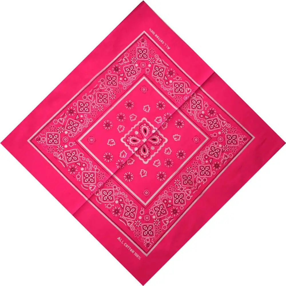 22inch 100%cotton neon cowboy bandanas hip hop 100% cotton bandana