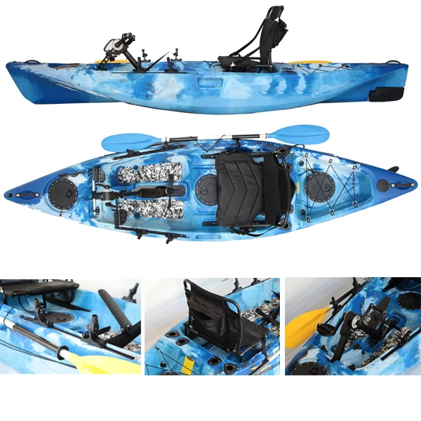 aluminum foldable lightweight black kayak fishing foot a pedal