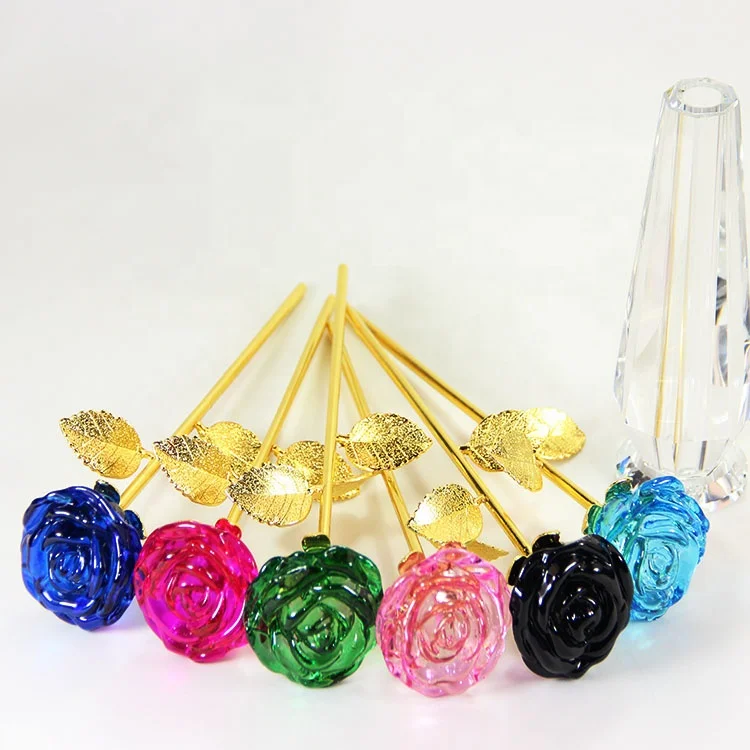 Красивый Хрустальный цветок розы для рождественских подарков и свадебных украшений, Лидер продаж