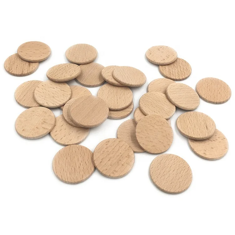 unique custom beech wood coins