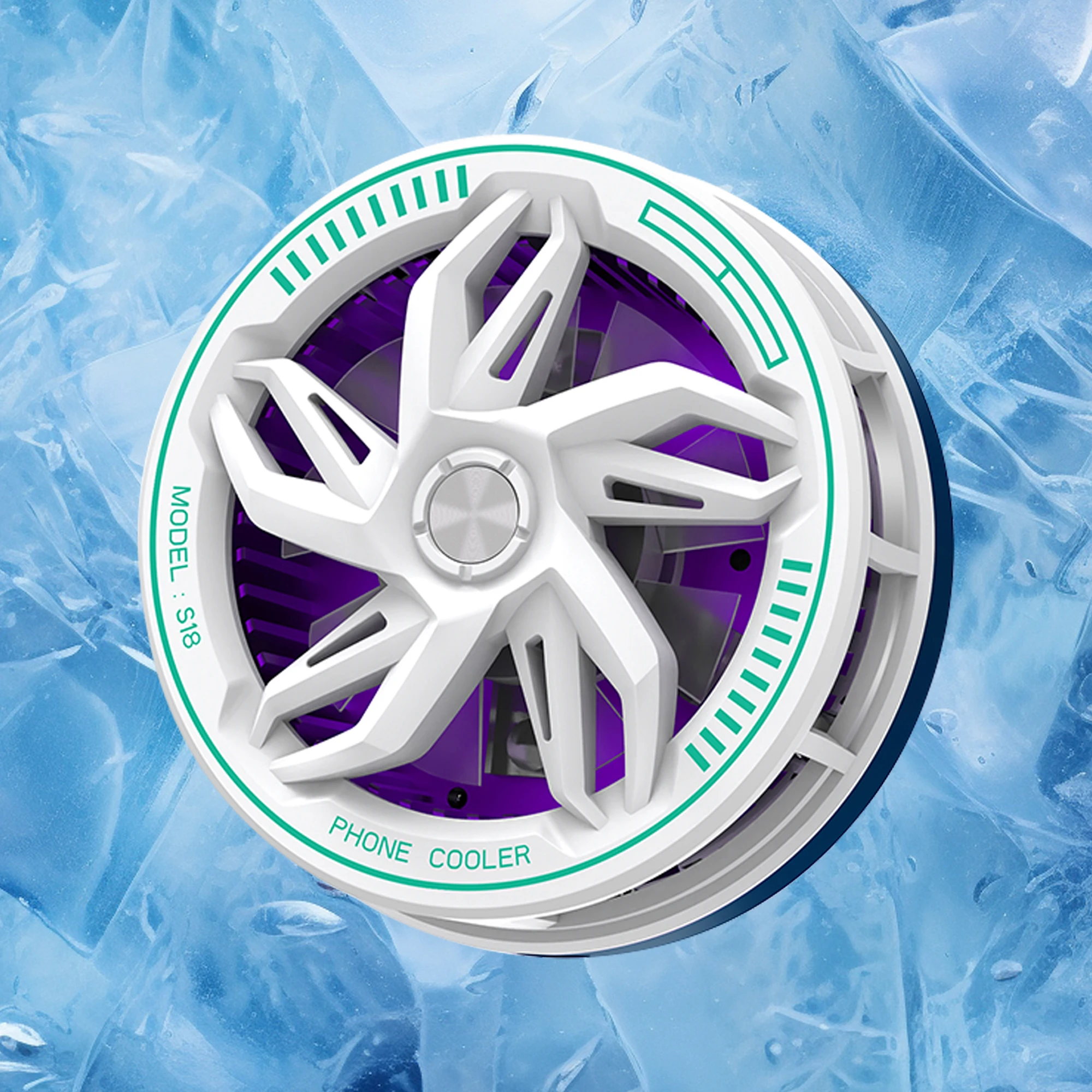 S18 светодиодный цифровой дисплей игровой мобильный охлаждающий вентилятор для смартфона радиатор телефон кулер с бесшумным колесом дизайн