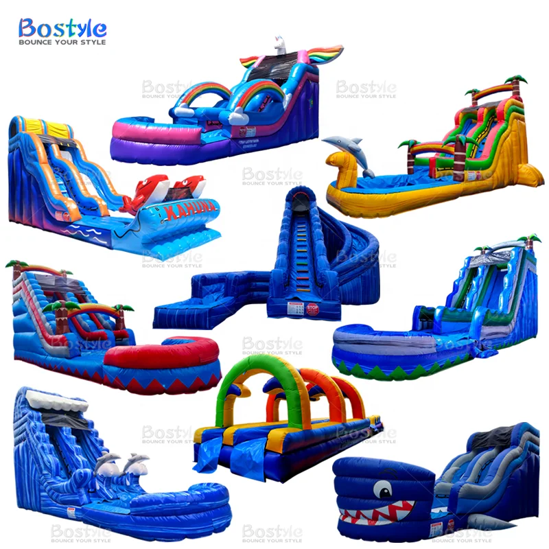 20m Height crazy large water park slide commercial inflatable water slide for Adults