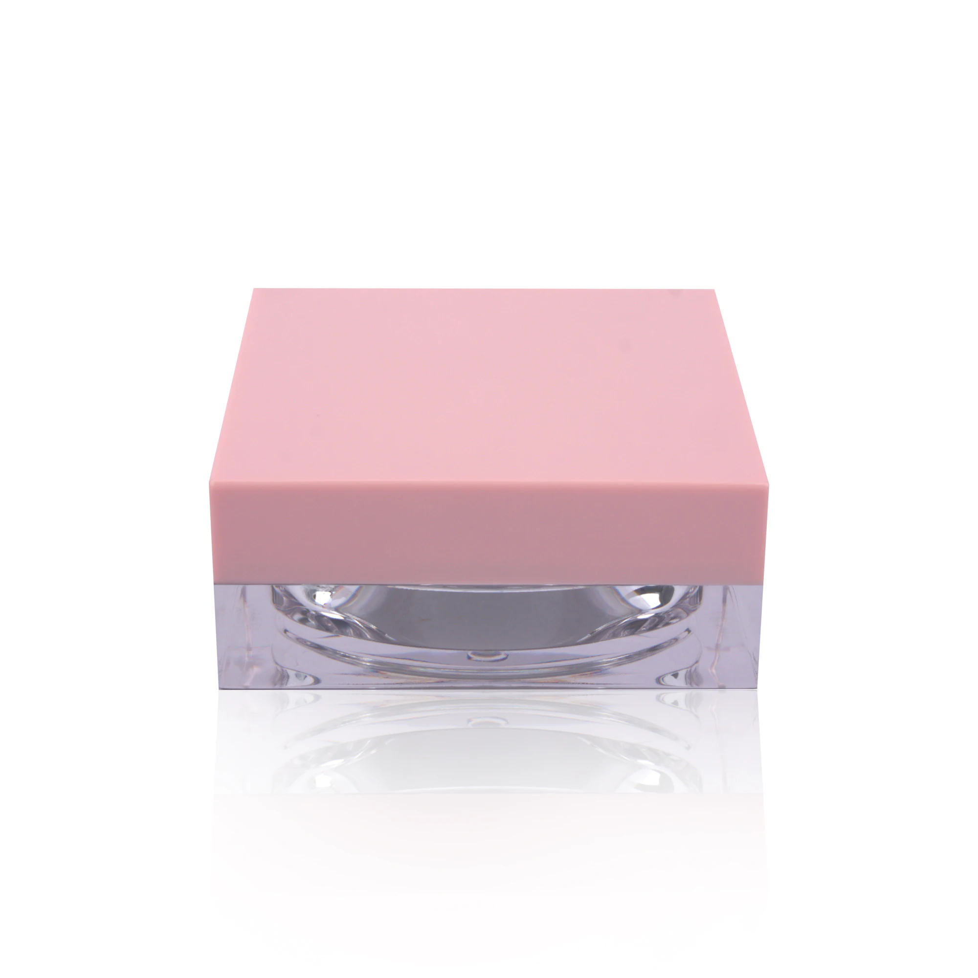 Wholesale Custom Plastic Square Shape Empty Loose Powder Case Powder Jar With Sifter 19g