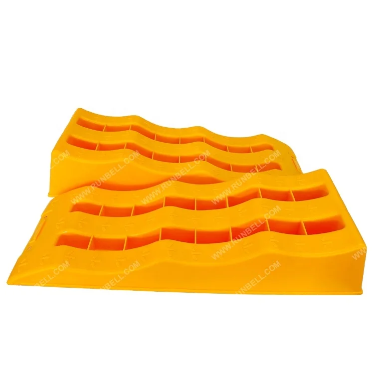 Runbell Car Lift High Impact Plastic 3 Step Cradle Level Ramp for Sale Plastic Camper Level Ramp for Parking