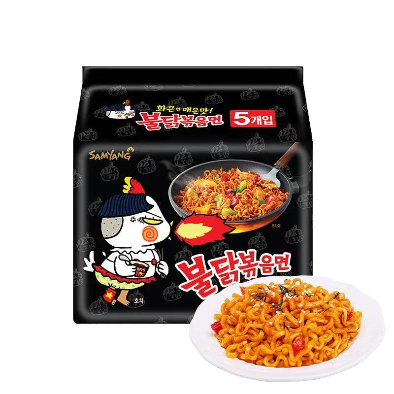 Korean specialty noodles, turkey noodles, super spicy dry Noodles Mixed with  , 5 bags of instant food wholesale