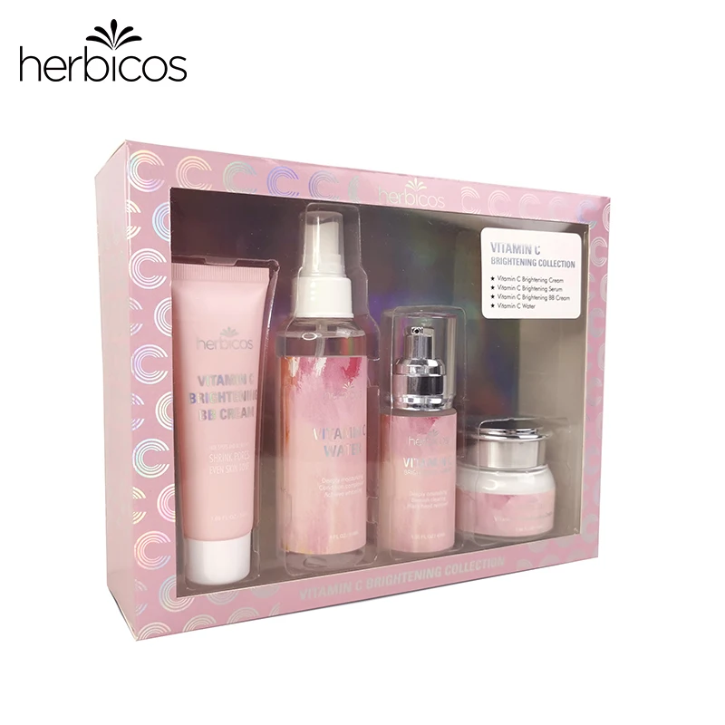 Vitamin C Whitening Skin Care Set Face Cream Emulsions Serum Skin Whitener Korean Skin Care Products