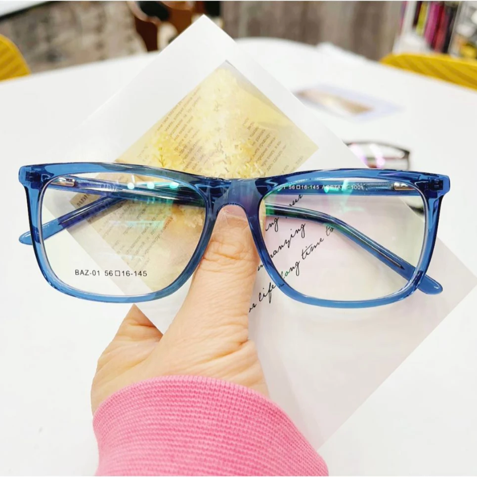 
Новинка 2021, оправы из ацетата, очки из оптического ацетата, Лидер продаж, очки из ацетата с голубым покрытием, оптовая продажа, stock BAZ-01 
