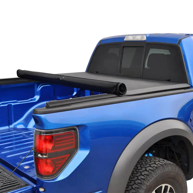 Custom Utes Dodge Ram Nissan Chevy Tacoma Truck Bed Cover Hilux Soft Roll Up Tonneau Cover