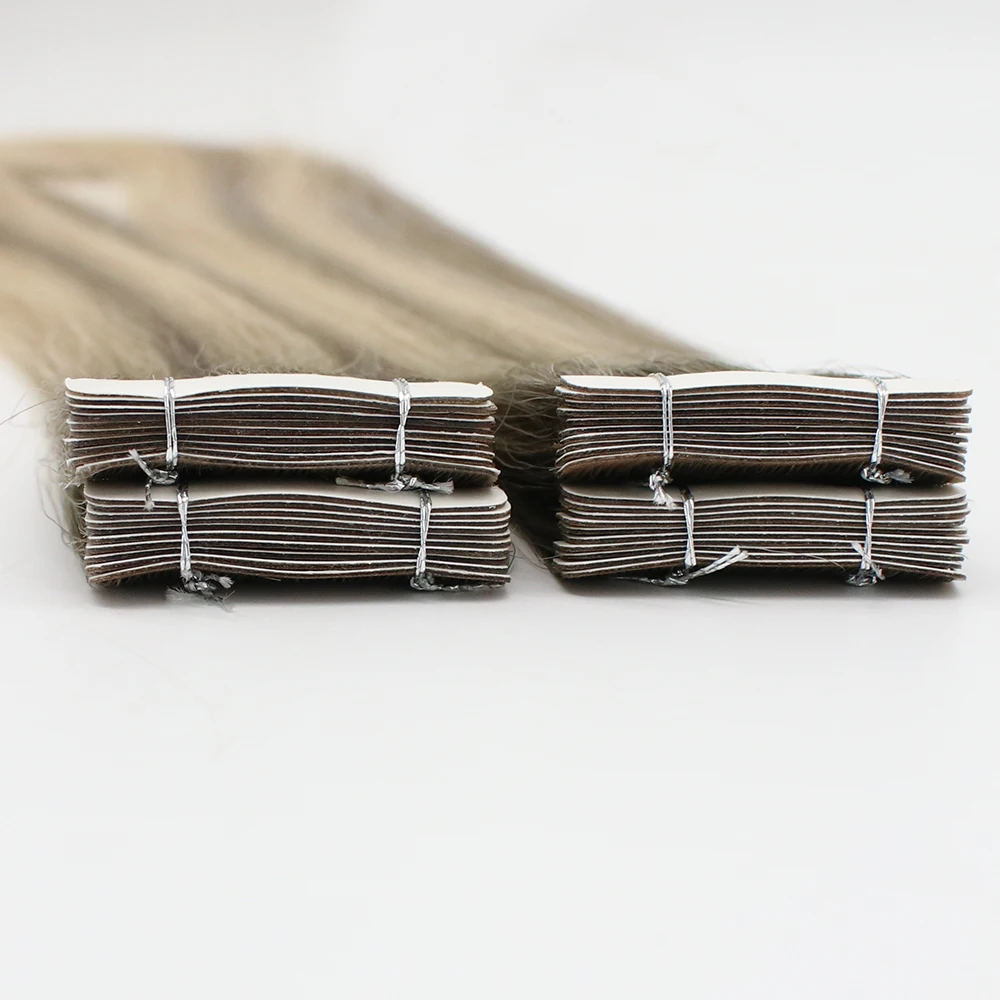 Invisible 100% remy hair straight russian virgin double drawn natural Injection tape in human hair