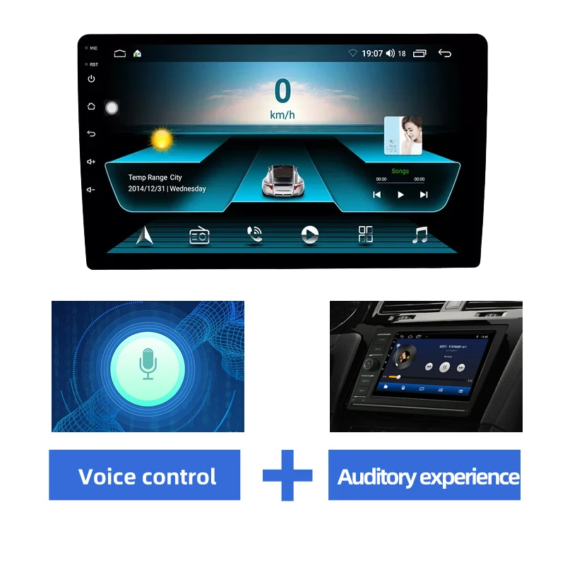 Universal 1 Din 2 Din 7' 8' 9' 10' IPS Touch Screen GPS Wifi Rear Camera Car DVD Radio Android 10 MP5 Player