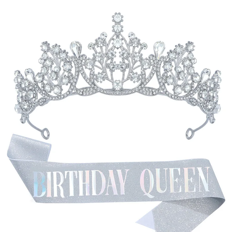 New Crown Shoulder Strap birthday queen Rose Gold suit Party Belt Decorative Headwear