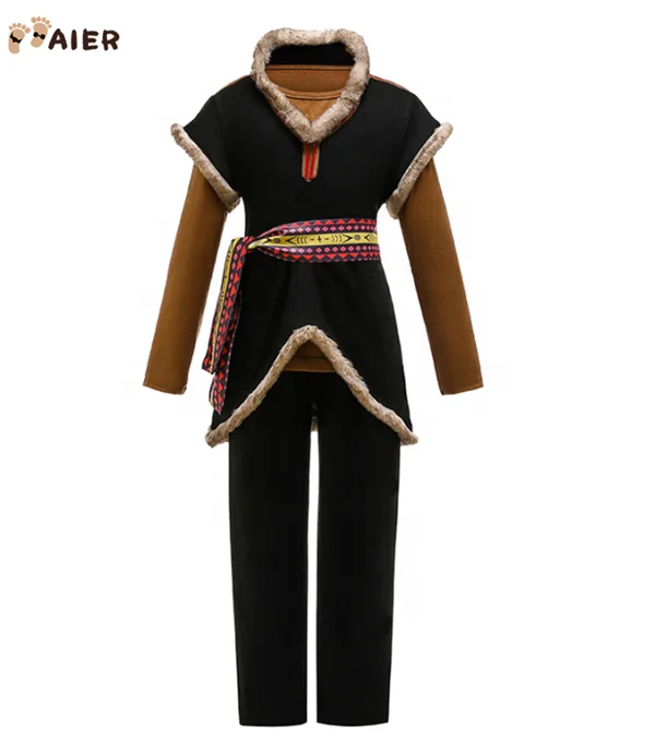 2019 Hot Movie Snow Queen Prince  Kristoff Cosplay Costume Carnival Party Costume Full Set