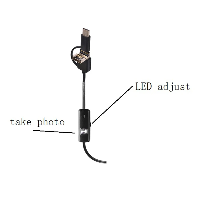 7MM 640*480 2M Soft Line Video Inspection Camera Inspection Camera Soft Endoscope Wifi Endoscope Ip67 Inspection Camera