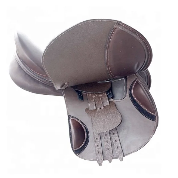 Wholesale Equestrian Horse Saddlery Goods Genuine Leather Equestrian Horse Riding Dressage Saddle For Sale