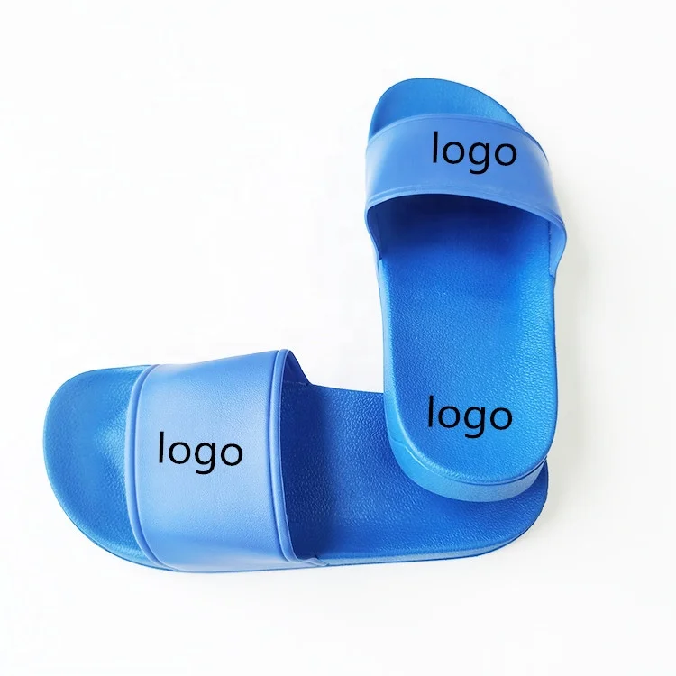 Low MOQ Wholesale Men Summer Anti-slip Custom Grey Sandals Slides Fashion Customized Logo and Colour Slippers
