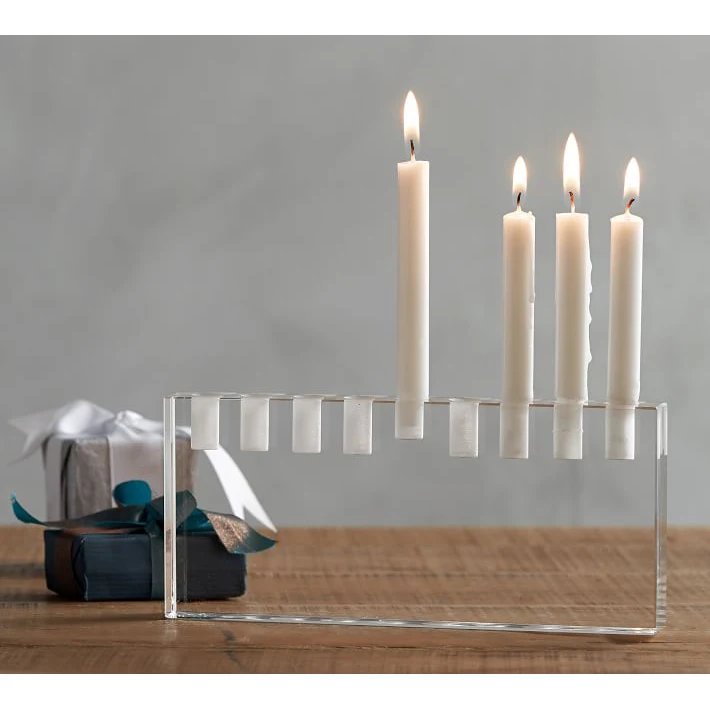 Acrylic Chanukah Menorah Hanukkah Jewish Lucite Mini Oil Cup For Menorah