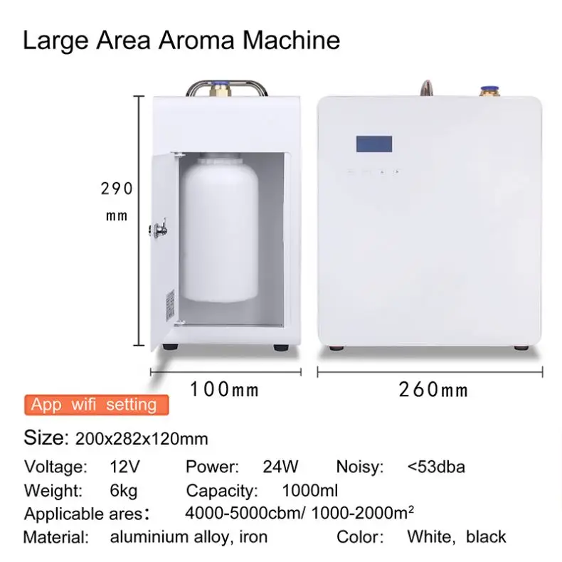 Аппарат для создания воздушного распылителя эфирных масел, 500 мл, куб. М, с поддержкой Bluetooth, Wi-Fi и приложения