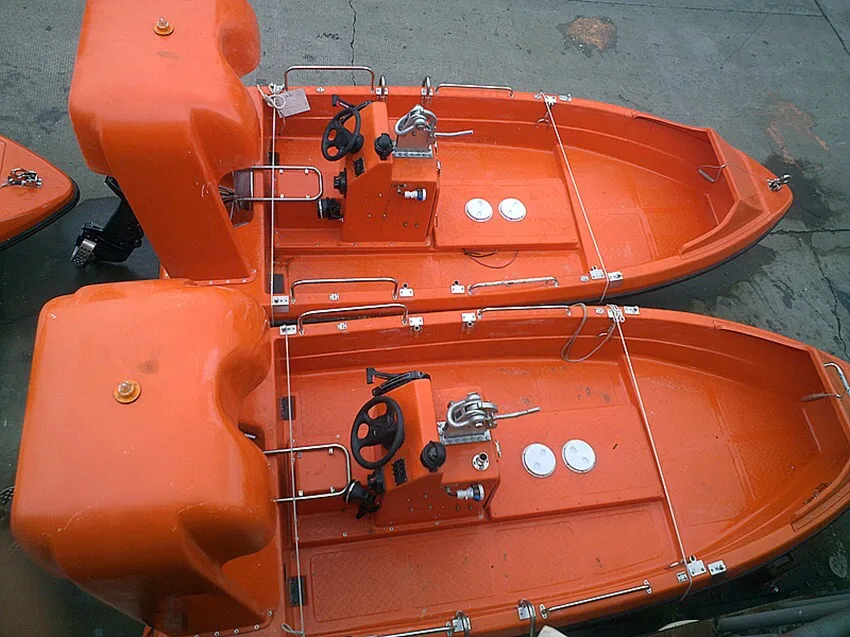 CCS Approved fiberglass rescue boat lifesaving boat with 25HP outboard engine