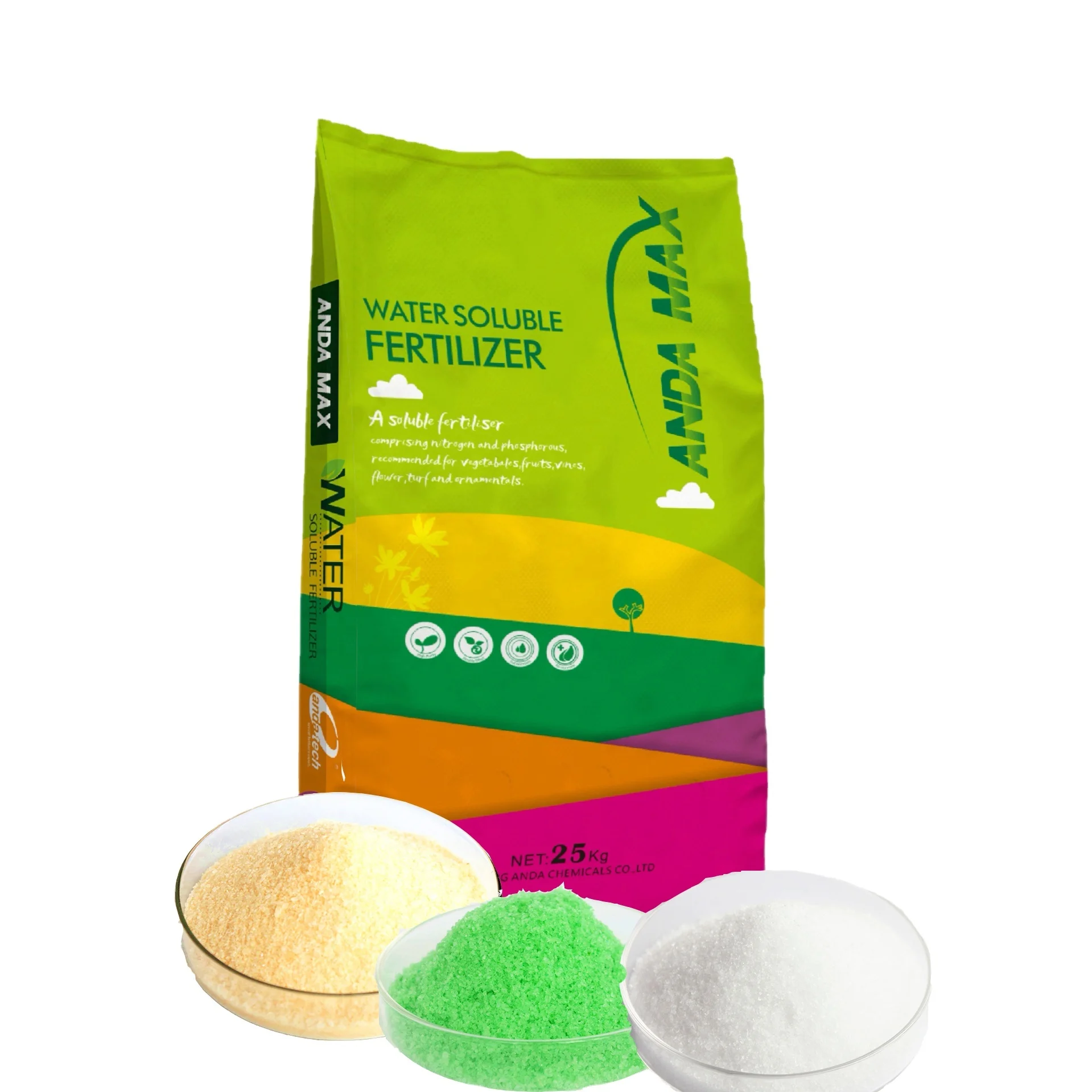 Цветное Хрустальное удобрение NPK 20-20-20 NPK 18-18-18 NPK 19 19 19 с гуминовой кислотой EDTA и MgO