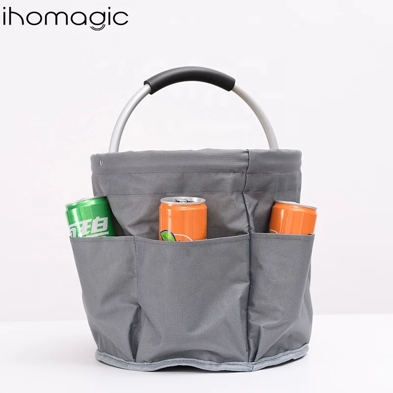 Heave Duty Oxford Outdoor Use Gardening Portable Bucket Tool Caddy Bag Storage  Organizer Bag Basket  with carry handle