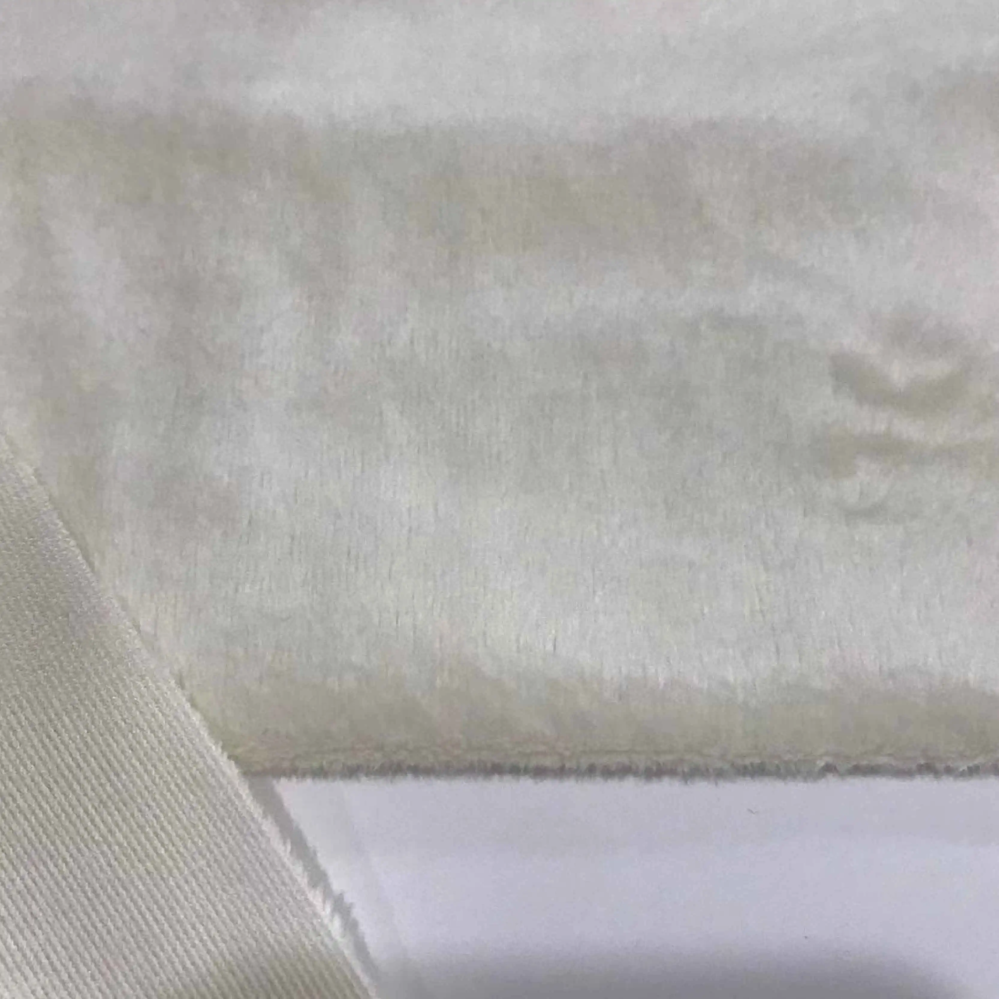 100% polyester solid color soft velboa fabric for toys